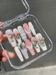 Lady Blossoms handmade nails (can customize shape and length)